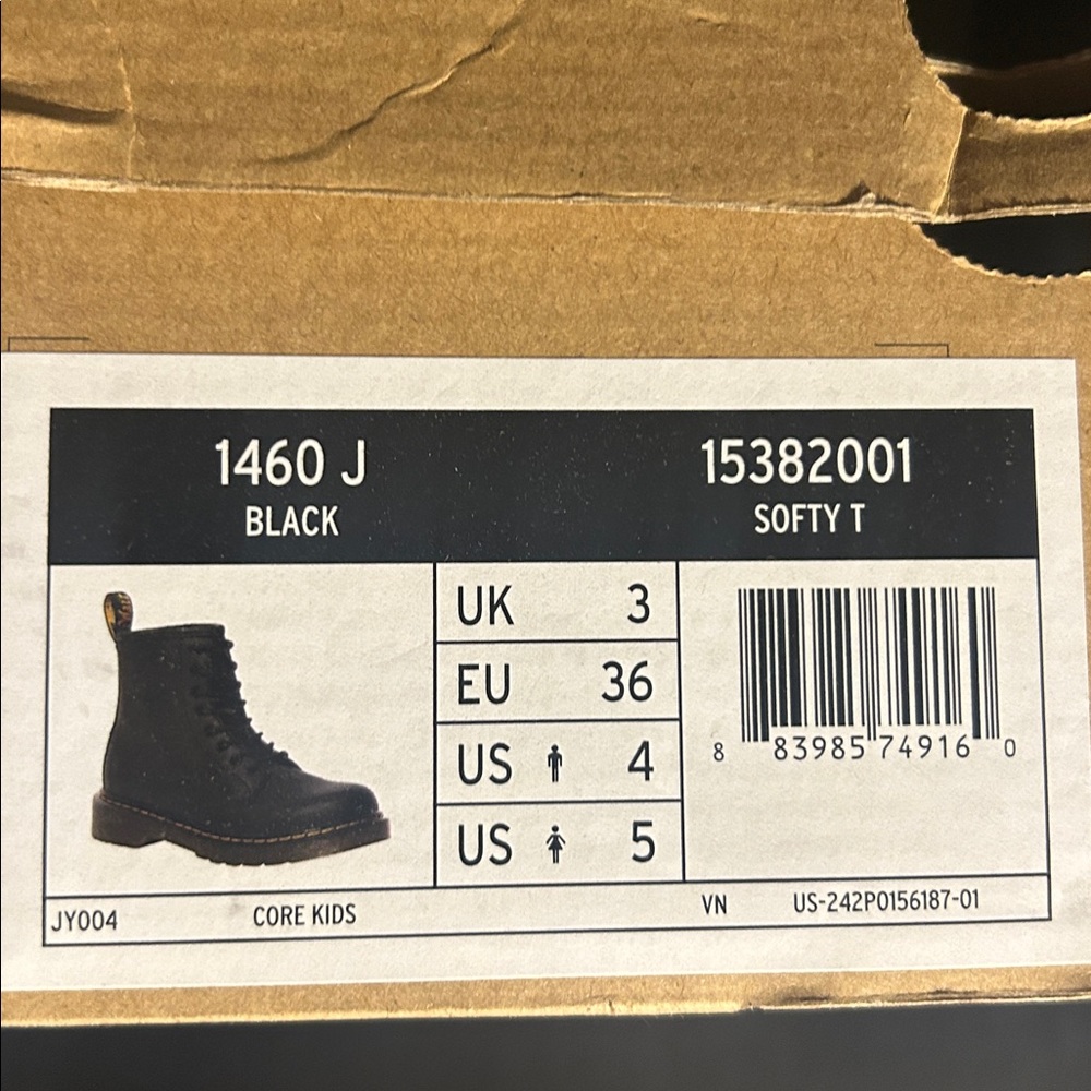 Dr. Martens- 1460 J, black, softy t, 5 women sw - Picture 5 of 6